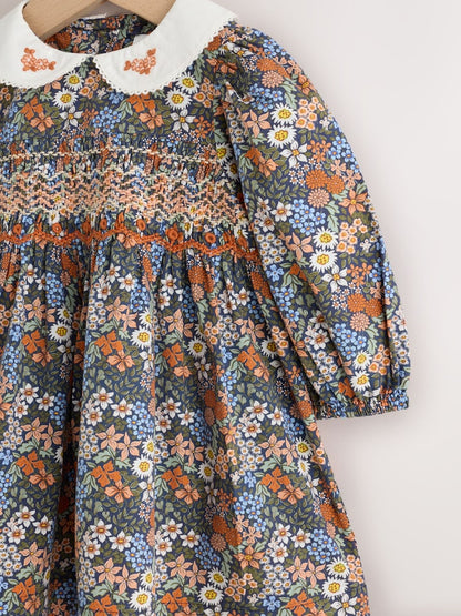 Blue Floral Woven