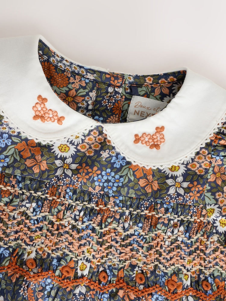 Blue Floral Woven