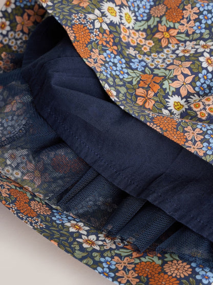 Blue Floral Woven