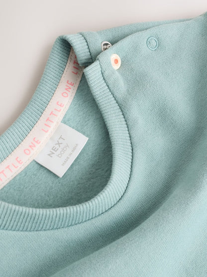 Sage Green Baby Sweat Top And Legging Set (0mths-2yrs)