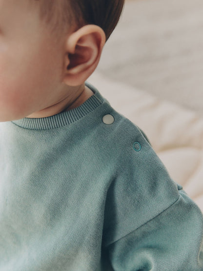 Sage Green Baby Sweat Top And Legging Set (0mths-2yrs)