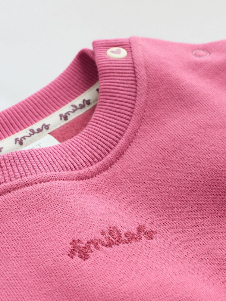 Plum Slogan Sweat Top and Joggers Baby Set (0mths-2yrs)