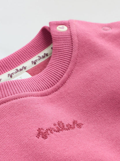 Plum Slogan Sweat Top and Joggers Baby Set (0mths-2yrs)