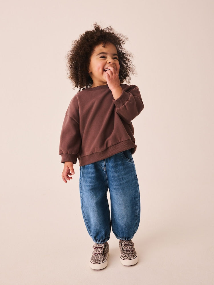 Mid Wash Denim Barrel Jeans (3mths-7yrs)