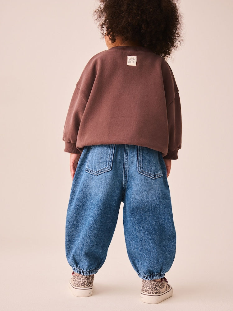 Mid Wash Denim Barrel Jeans (3mths-7yrs)