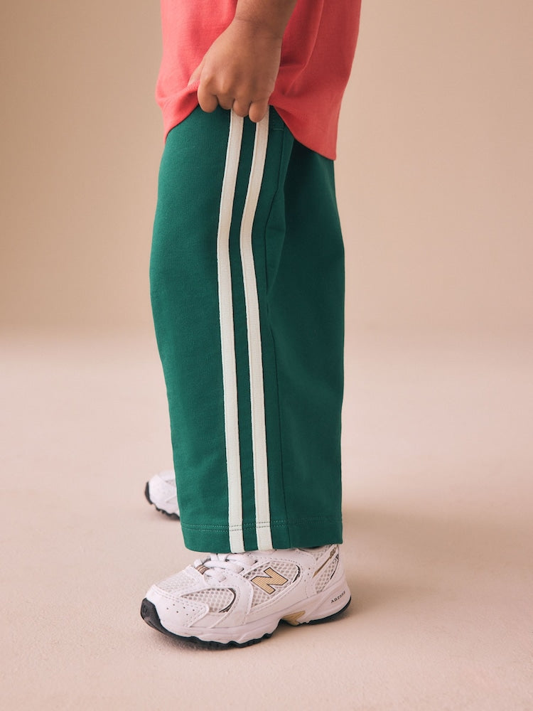 Green Wide Leg Side Stripe Joggers (3mths-7yrs) - Size 3-6 Months (62-68cm) - Green