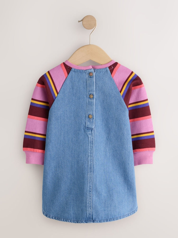 Purple Stripe Raglan Denim