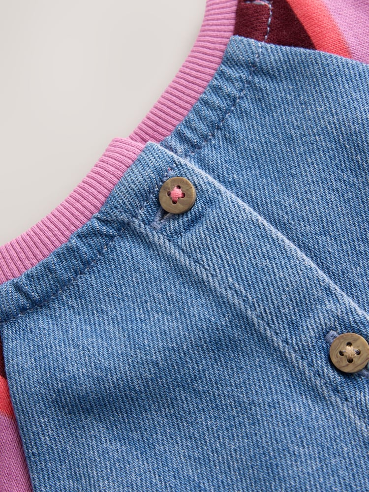 Purple Stripe Raglan Denim