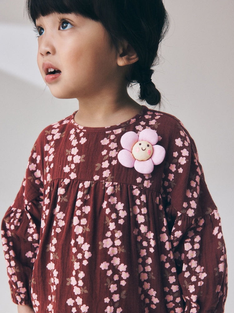 Chocolate Brown Flroal