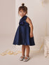 Metalic Blue 3D Corsage Occasion Dress (12mths-8yrs) - Metalic Blue 3D Corsage Occasion / 12-18 Months (80-86cm)