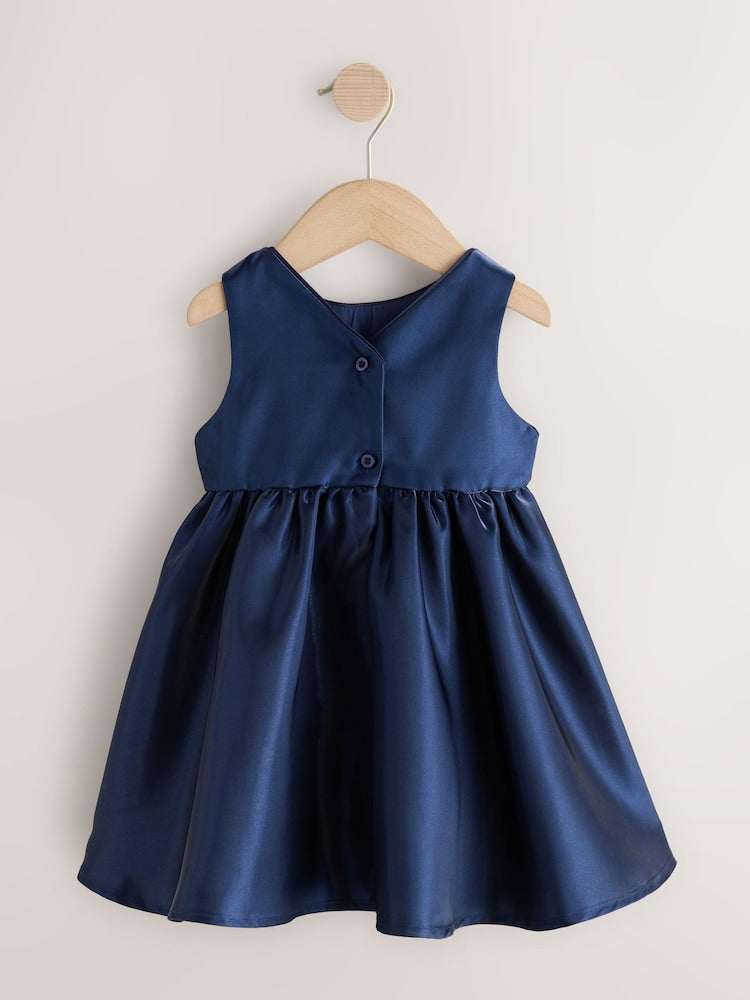 Metalic Blue 3D Corsage Occasion