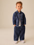 Rinse Wash Denim Shacket and Wide Leg Jeans Set (3mths-7yrs) - Rinse Wash Denim Shacket and Wide Leg / 12-18 Months (80-86cm)
