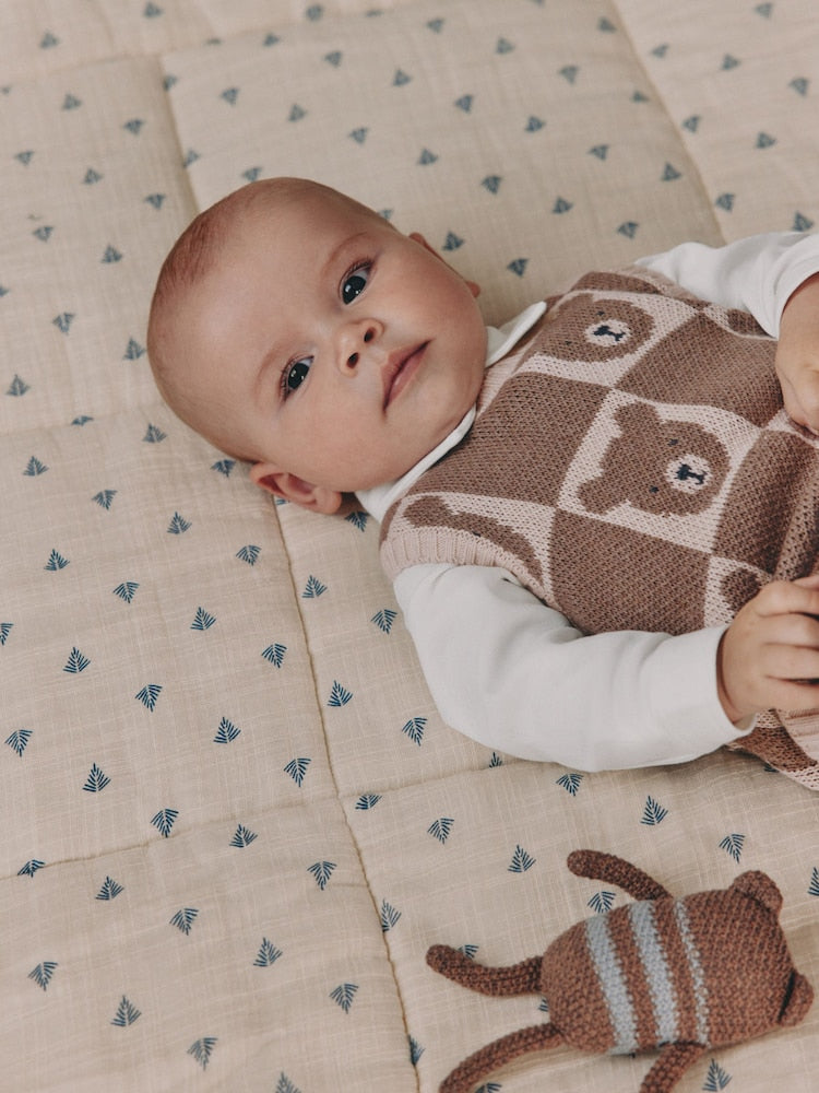 Brown Knit Vest Bodysuit and Trousers Set (0mths-3yrs)