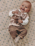 Brown Knit Vest Bodysuit and Trousers Set (0mths-3yrs)