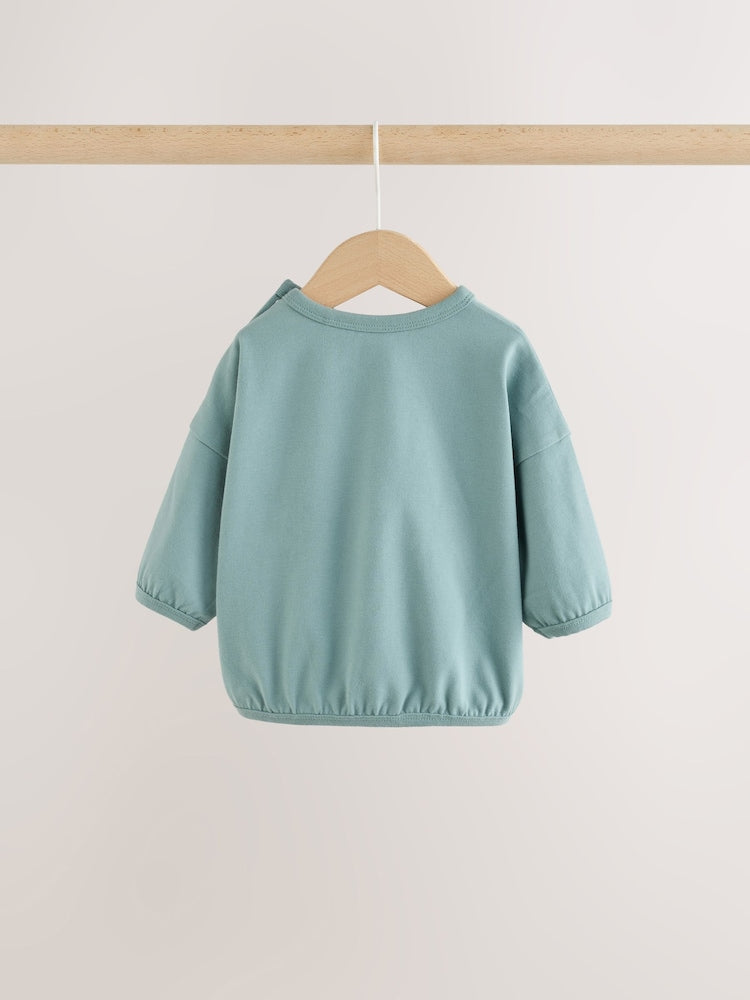 Blue Milk Club Top and Leggings Baby Set (0mths-2yrs)
