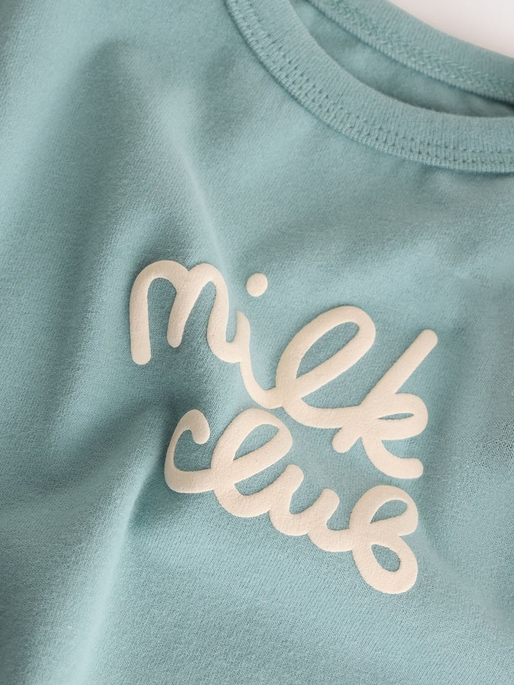 Blue Milk Club Top and Leggings Baby Set (0mths-2yrs)
