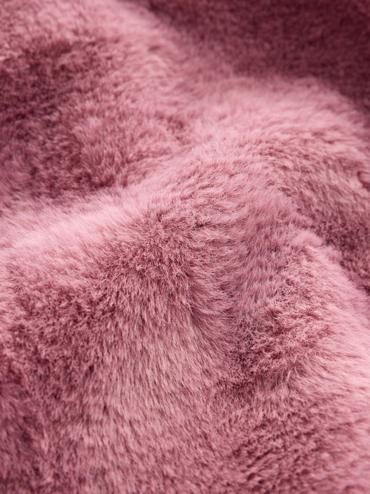 Pink Skirted Faux Fur