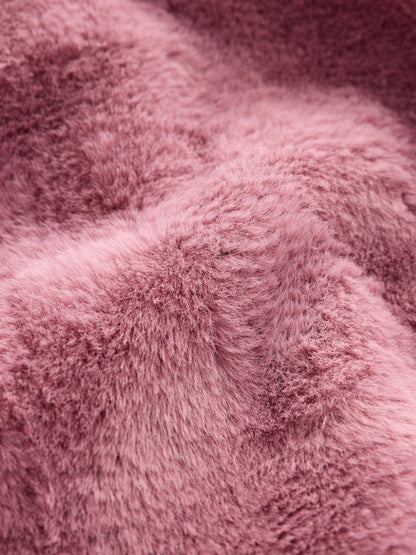 Pink Skirted Faux Fur