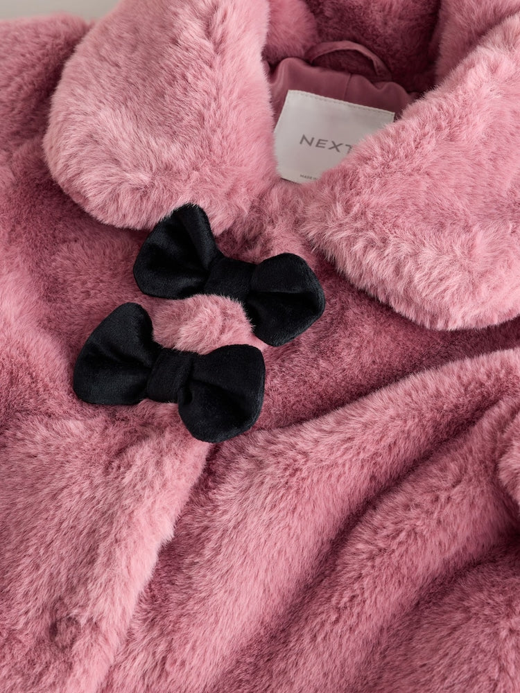Pink Skirted Faux Fur