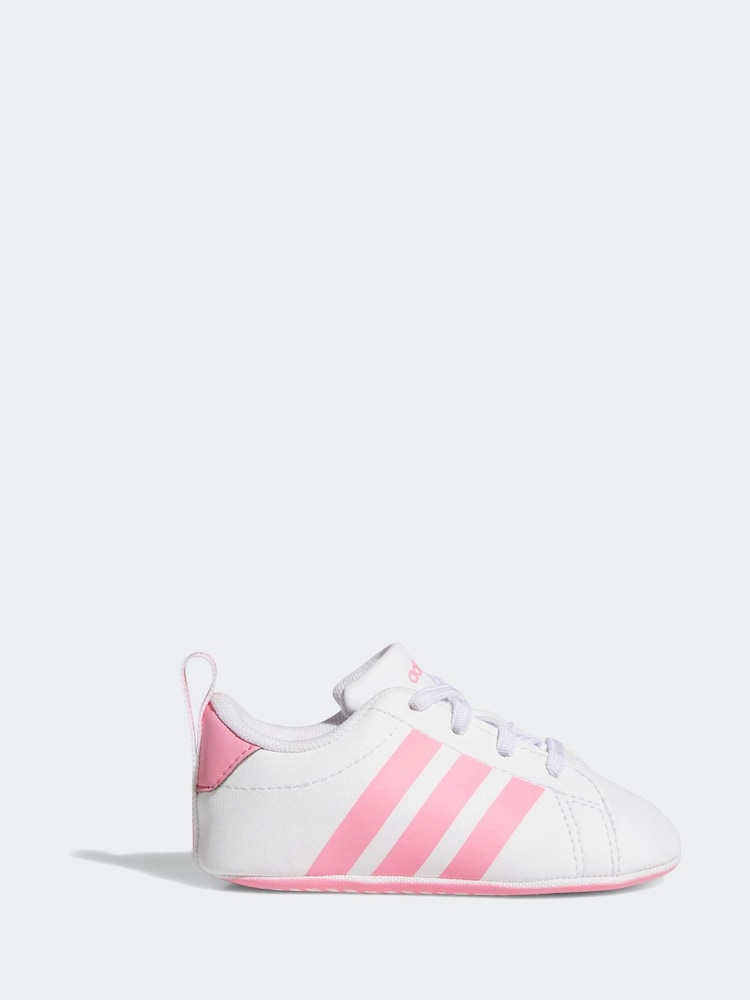 adidas White Grand Court Crib Trainers