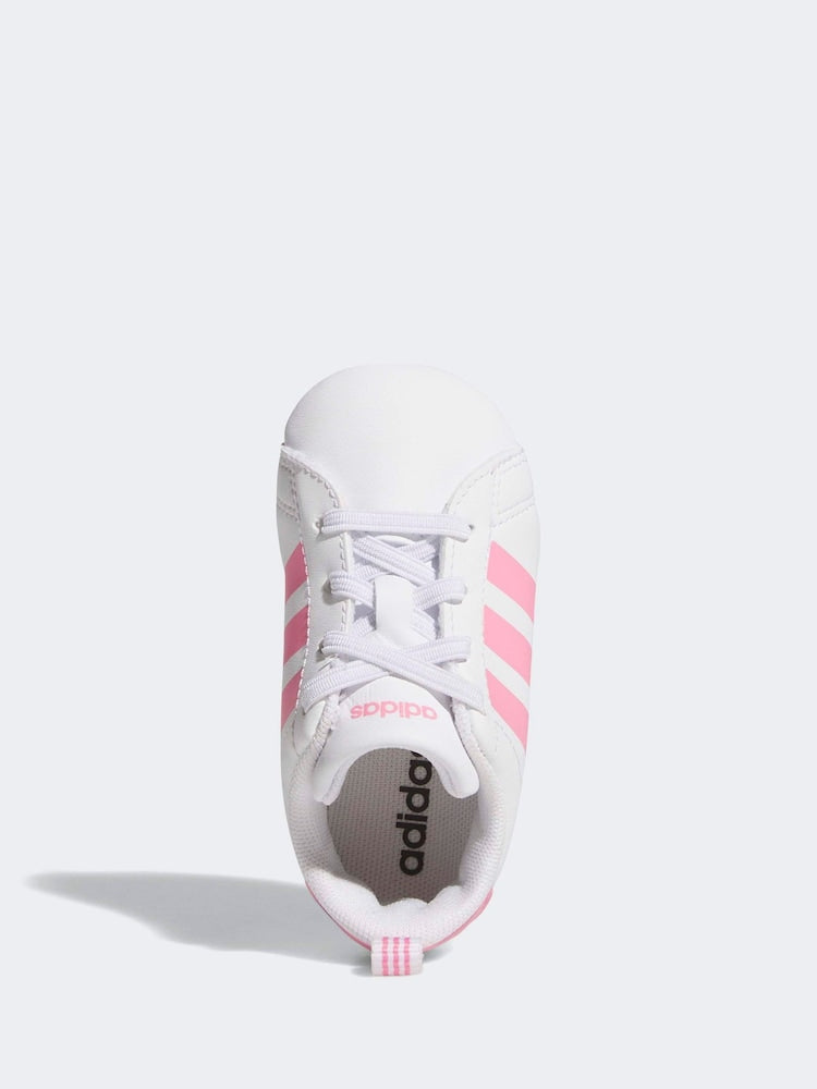 adidas White Grand Court Crib Trainers