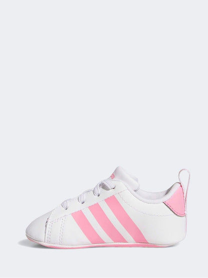 adidas White Grand Court Crib Trainers