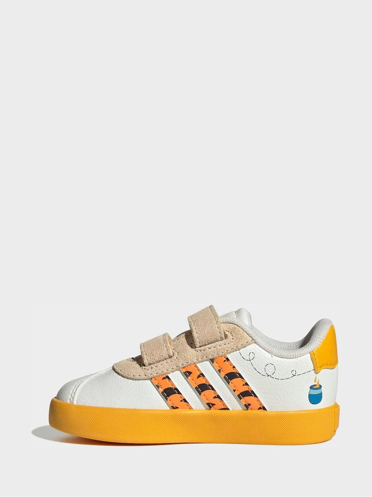 adidas White VL Court 3.0 CF Infant Trainers