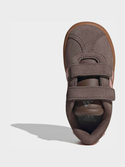 adidas Brown/Pink VL Court 3.0 Hook and Loop Infant Trainers