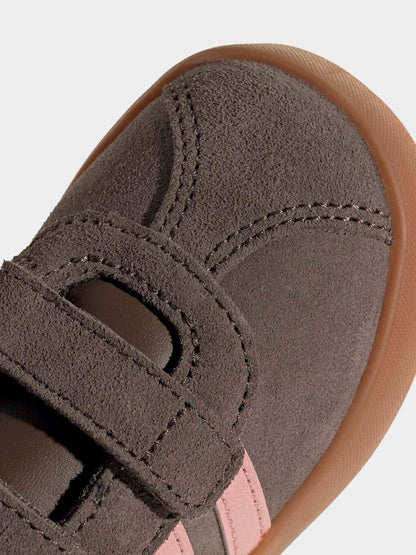 adidas Brown/Pink VL Court 3.0 Hook and Loop Infant Trainers