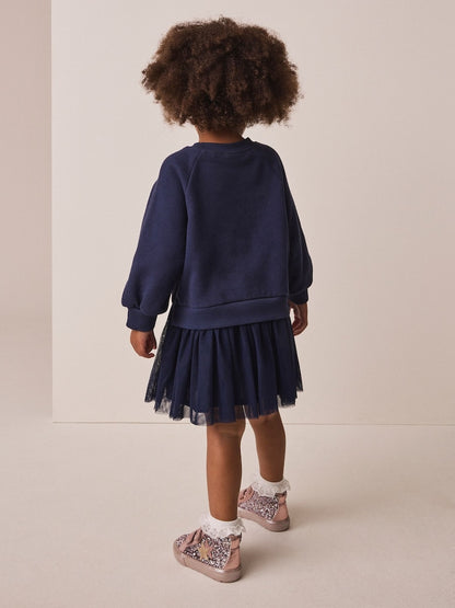 Navy Bow Long Sleeve Sweat
