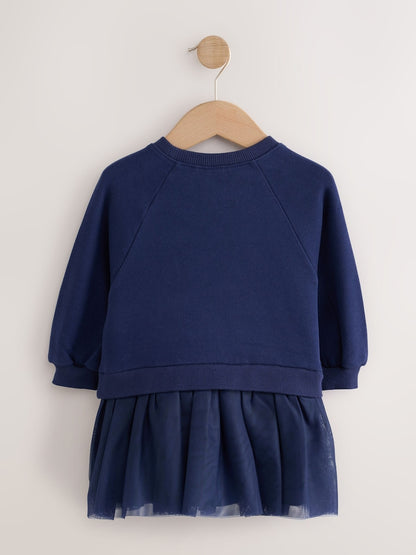 Navy Bow Long Sleeve Sweat
