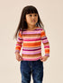 Purple/Pink Stripe Rib Long Sleeve T-Shirt (3mths-7yrs)