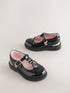 Baker by Ted Baker Back to School Patent T-Bar Chunky Mary Jane Black Shoes