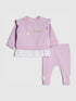 River Island Purple Broderie Sweatshirt & Leggings Set - Purple / Up To 3 Months (50 - 62cm)