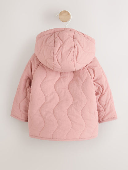 Pink Quilted Puffer Baby Jacket (0mths-2yrs)