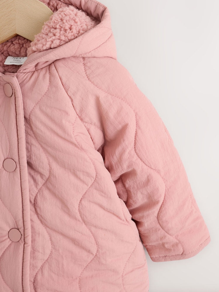 Pink Quilted Puffer Baby Jacket (0mths-2yrs)