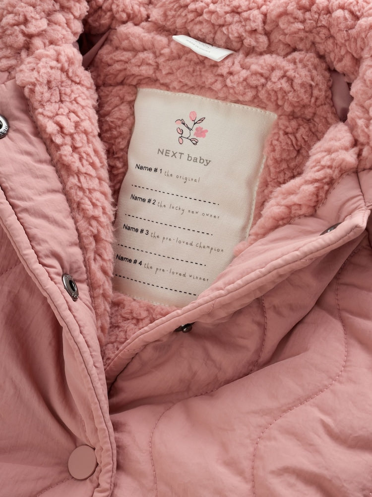 Pink Quilted Puffer Baby Jacket (0mths-2yrs)