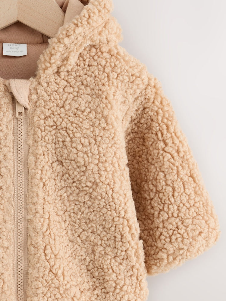 Neutral Borg Bunny Embroidered Back Popper Through