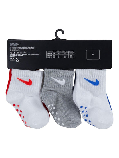 Nike Blue NHN Pop Color Ankle Gripper Socks 6 Pack - Size 6-12 Months (68-80cm)