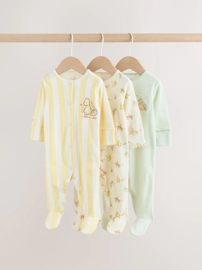 Sage Green Baby Sleepsuits 3 Pack (0mths-2yrs)
