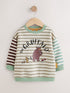 Ecru Stripe Gruffalo Crew Neck Sweat Top (6mths-8yrs) - Ecru Stripe Gruffalo Crew Neck Sweat / 12-18 Months (80-86cm)