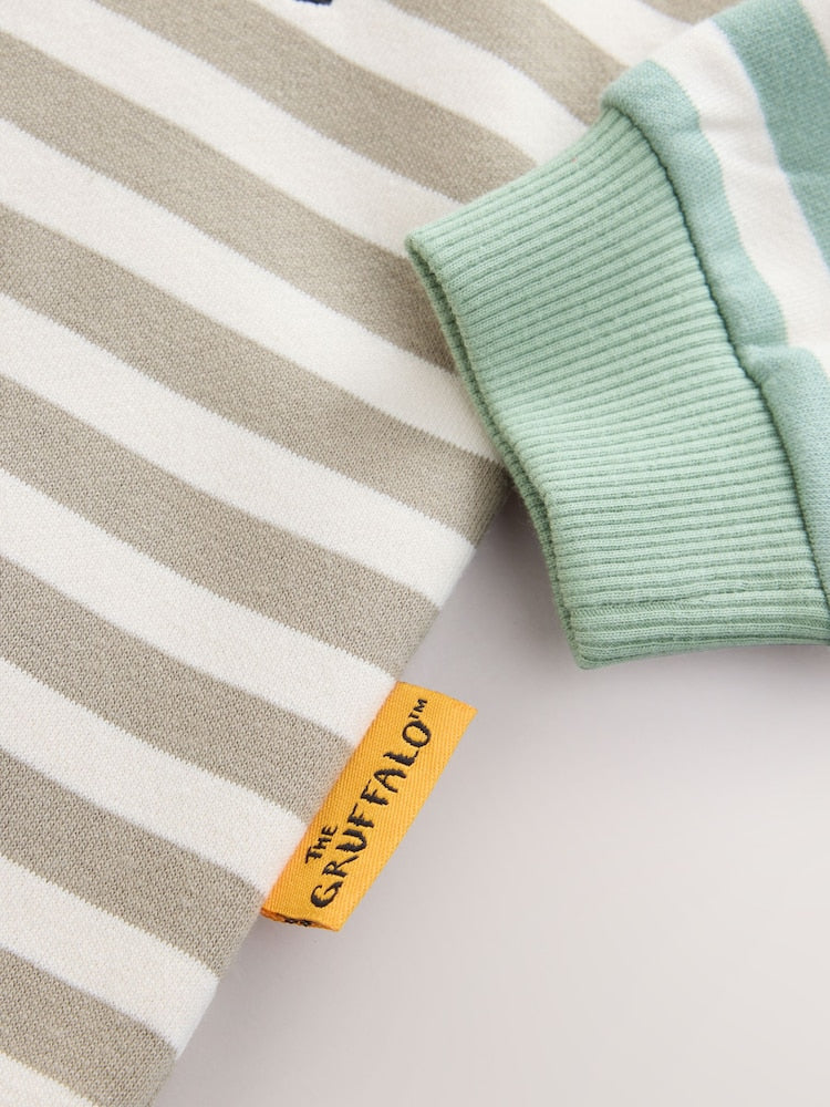Ecru Stripe Gruffalo Crew Neck Sweat