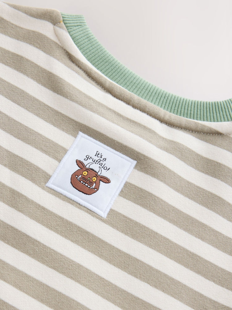 Ecru Stripe Gruffalo Crew Neck Sweat