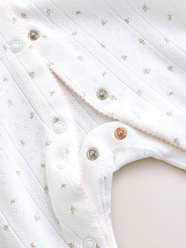 White Collar Baby Sleepsuits 3 Pack (0-2yrs)