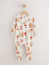 Neutral Bauble Two Way Zip Baby Christmas Sleepsuit (0mths-3yrs) - Up to 1 Month (50-56cm)