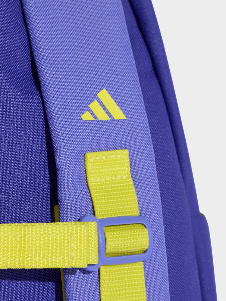 adidas Purple/Yellow 3 Bar Kids Backpack - Size One