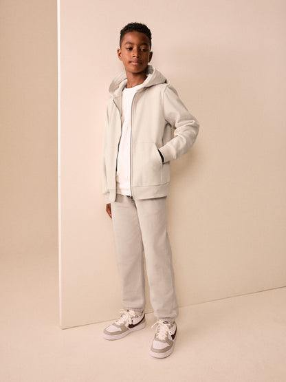 Ecru Regular Fit Zip Through Hoodie (3-16yrs)
