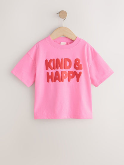 Pink Short Sleeve T-Shirt (3mths-7yrs) - Pink / 12-18 Months (80-86cm)