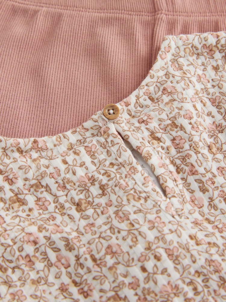 Neutral Peplum Top and Leggings Set (3mths-7yrs)