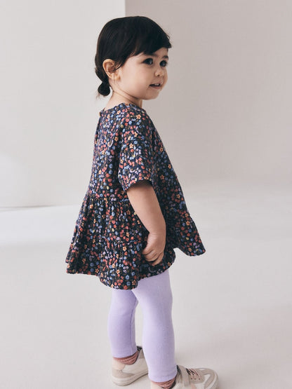 Navy Floral Top and Legging Set (3mths-7yrs)